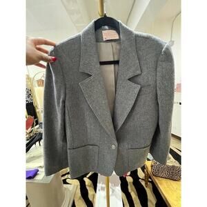 Pendelton Grey Wool Blazer Size 12P